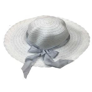 Bayan Renkli Fularlı Hasır Şapka