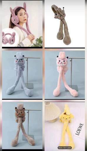 Toptan Figürlü Ses Çıkaran Çocuk Peluş Kışlık Kulaklık (Mix Model)