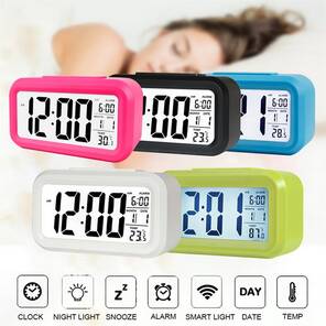 Toptan Kare Model Led Ekranlı Dijital Alarm'lı Masa Saati 
