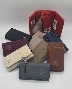 Toptan Klinker Kumaş Çok Amaçlı Bayan Cüzdanı