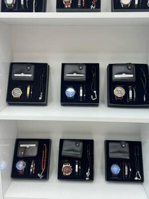 Toptan Kutulu Erkek Cüzdanlı Saat Kombin Takımı