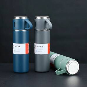 Toptan Paslanmaz Çelik 500ml Bardaklı Termos Seti