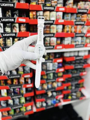 Toptan Silikon Kordonlu Takvimli Lacoste Model Kol Saati