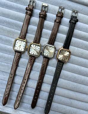 Toptan Uygun Grup Bayan Deri Kordonlu Minimal Saat