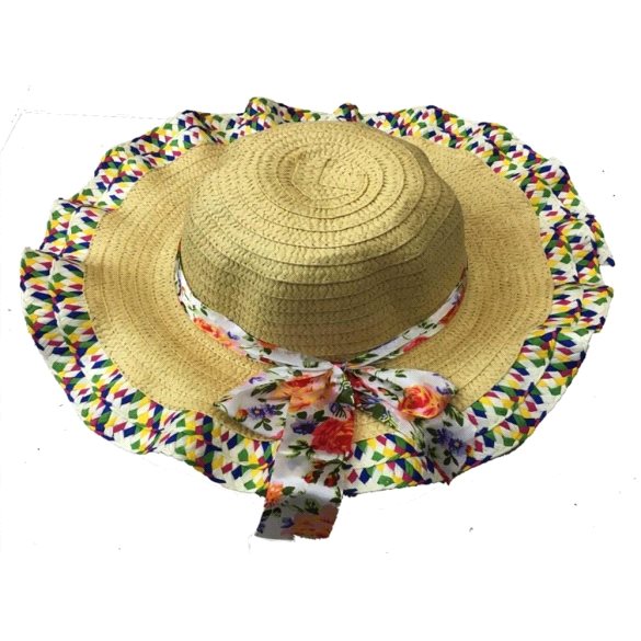 Toptan Bayan Fular ve Hasırlı şapka