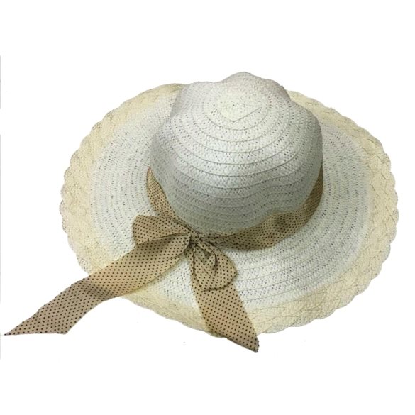 Toptan Bayan Hasırlı puantelli şapka