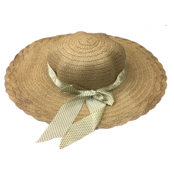 Bayan Renkli Fularlı Hasır Şapka