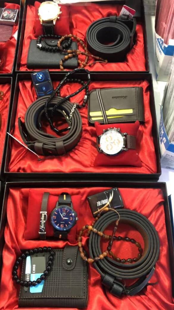 Toptan Kutulu Erkek Kemer Cüzdan Saat Kombin Takımı