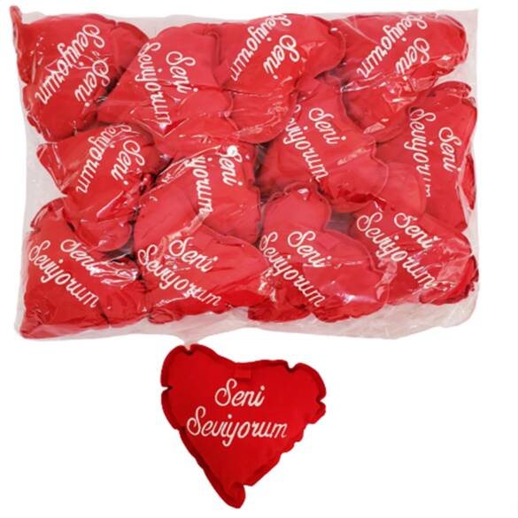 Toptan Kalp Tasarımlı Seni Seviyorum Yastık 