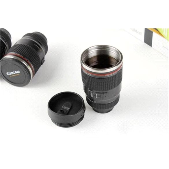 Objektif Görünümlü Termos Bardak 400 ml Büyük Boy