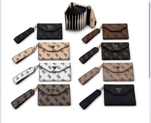 Toptan Akardion Tutamaklı GUESS Kartlık Cüzdan 
