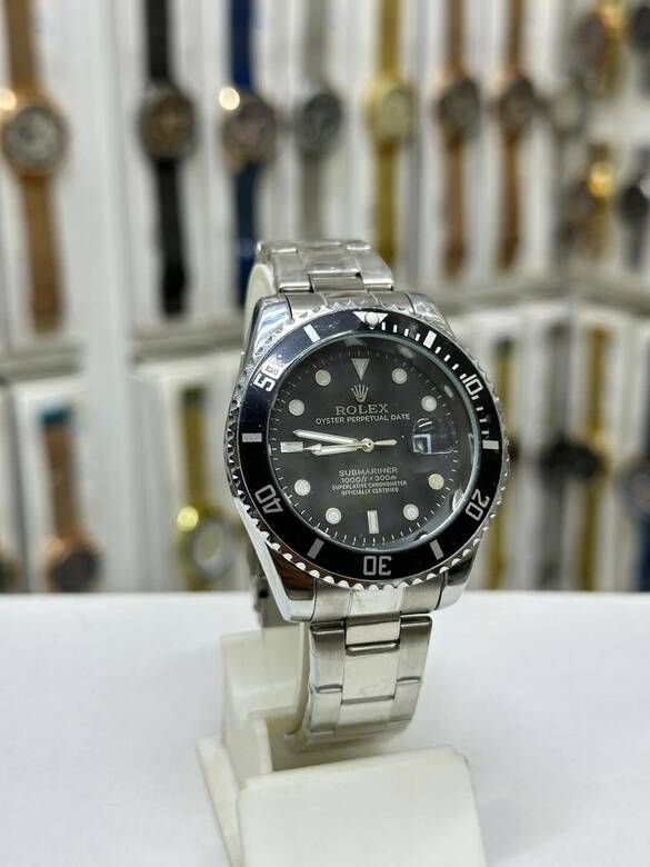 Toptan Çelik Kasa Takvimli Yazılı Erkek Kol Saati 