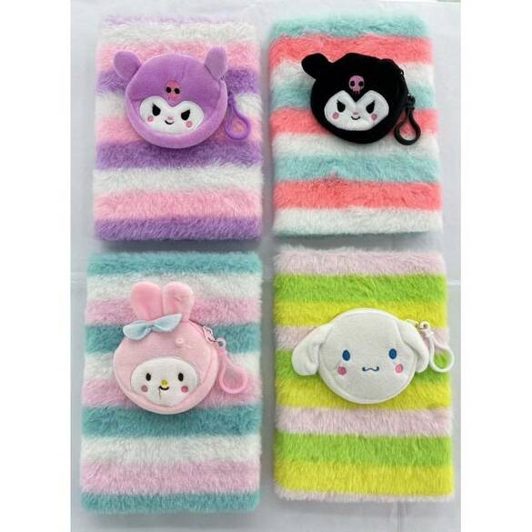 Toptan Figürlü Çocuk Peluş Defter (Karışık Mix Model)