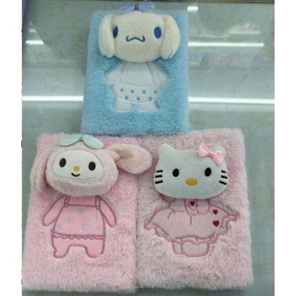 Toptan Figürlü Çocuk Peluş Defter (Karışık Mix Model)