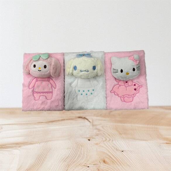 Toptan Figürlü Çocuk Peluş Defter (Karışık Mix Model)