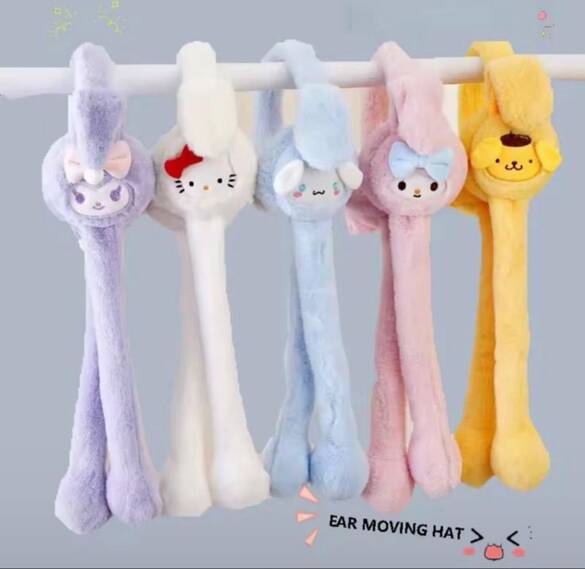 Toptan Figürlü Ses Çıkaran Çocuk Peluş Kışlık Kulaklık (Mix Model)