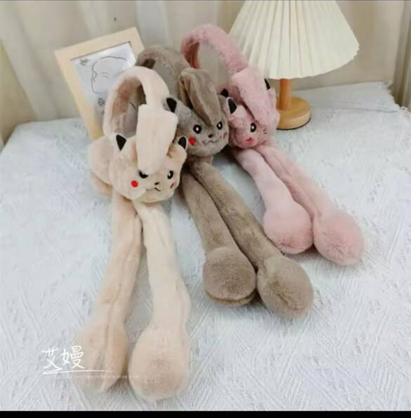 Toptan Figürlü Ses Çıkaran Çocuk Peluş Kışlık Kulaklık (Mix Model)