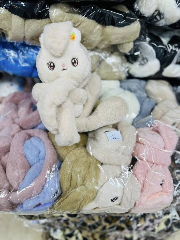 Toptan Figürlü Ses Çıkaran Çocuk Peluş Kışlık Kulaklık (Mix Model)