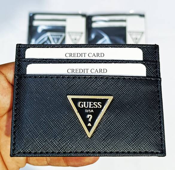 Toptan GUESS Metal Logo Amblemli Kartlık Cüzdan 