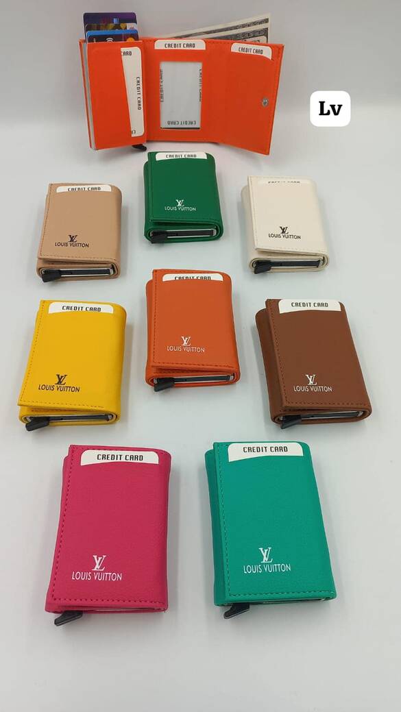 Toptan Kosta Deri Yazılı Baskılı Otomatik Mekanizmalı Cüzdan 