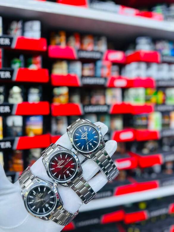 Toptan Kutulu OMEGA Model Takvimli Metal Erkek Kol Saati