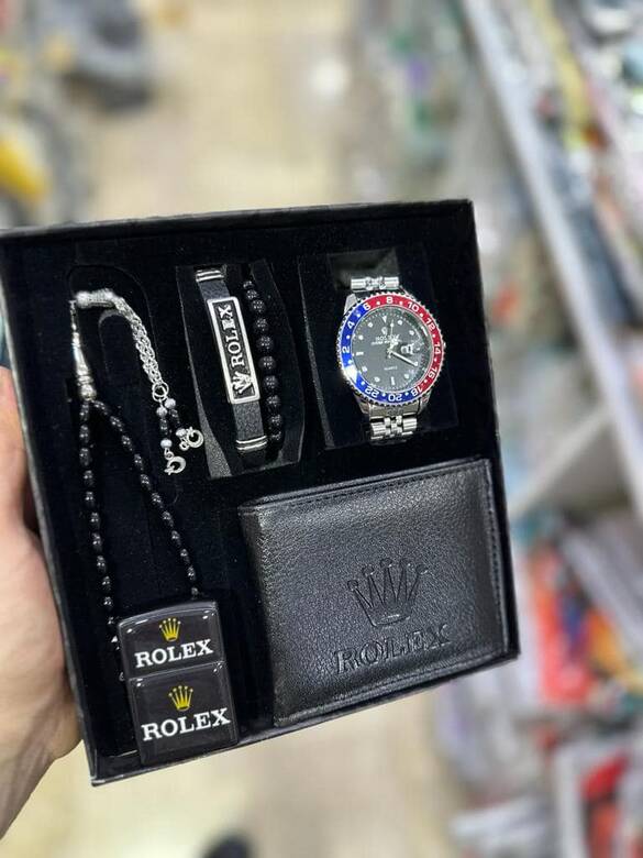 Toptan Kutulu Yazılı 6'lı Saat Set Kombin Takımı