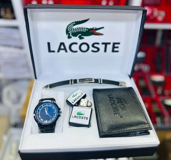 Toptan Mix Model Kutulu Yazılı Cüzdanlı Saat Set Takımı