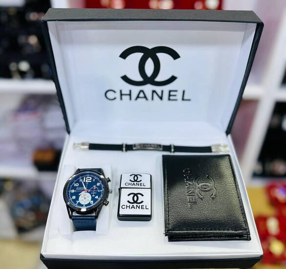 Toptan Mix Model Kutulu Yazılı Cüzdanlı Saat Set Takımı