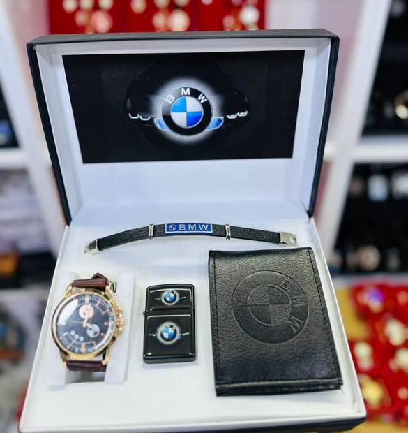 Toptan Mix Model Kutulu Yazılı Cüzdanlı Saat Set Takımı