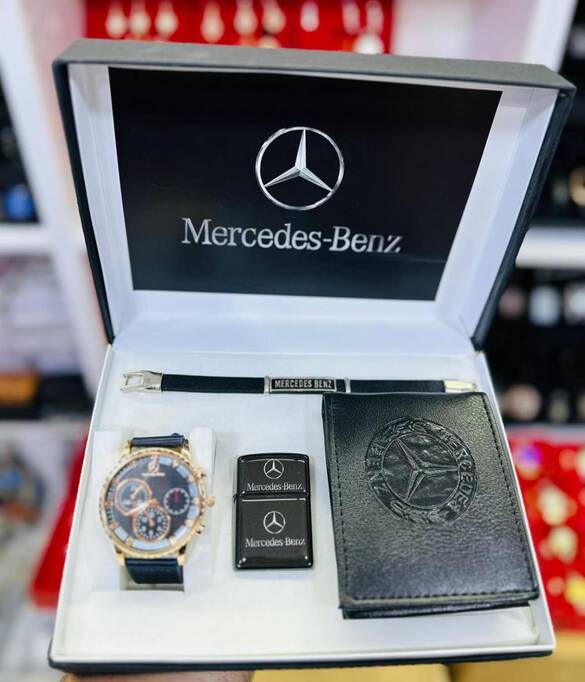 Toptan Mix Model Kutulu Yazılı Cüzdanlı Saat Set Takımı