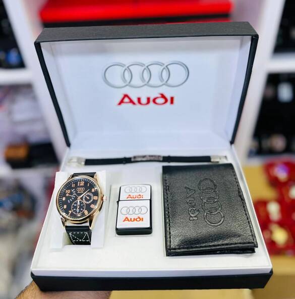 Toptan Mix Model Kutulu Yazılı Cüzdanlı Saat Set Takımı