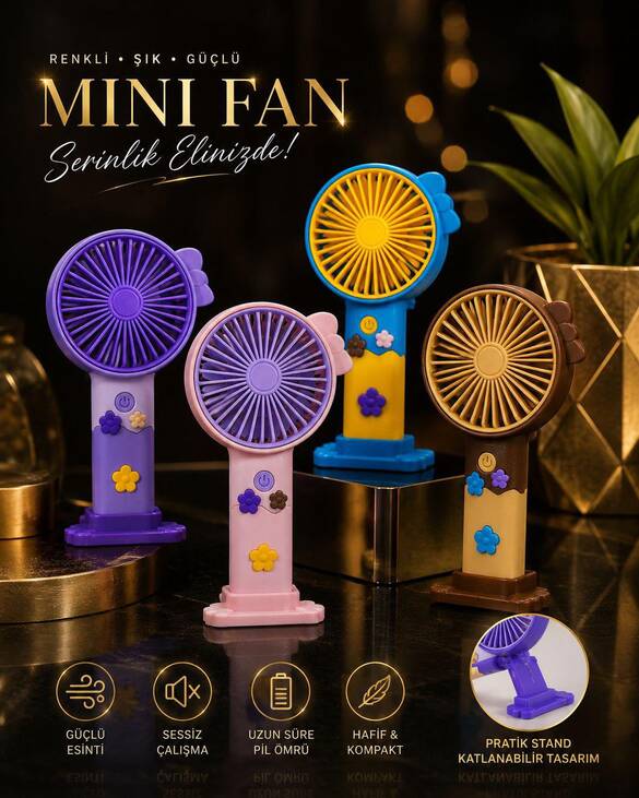 Toptan 3Kademeli Mix Model Lüx El Fanı (Pervane) 