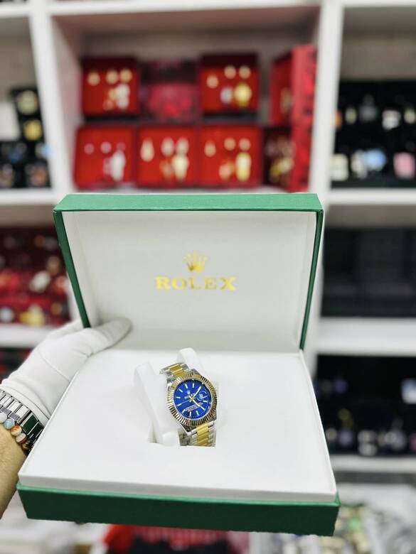 Toptan Özel Tekli Kutulu Takvimli Yazılı Lüx Metal Saat