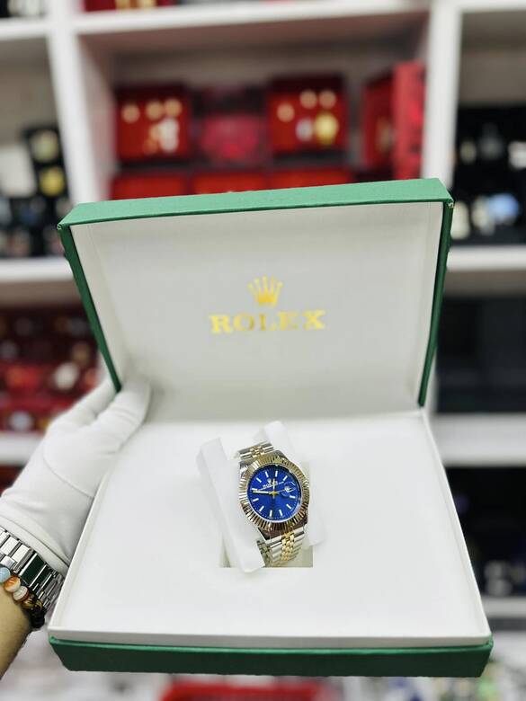 Toptan Özel Tekli Kutulu Takvimli Yazılı Lüx Metal Saat