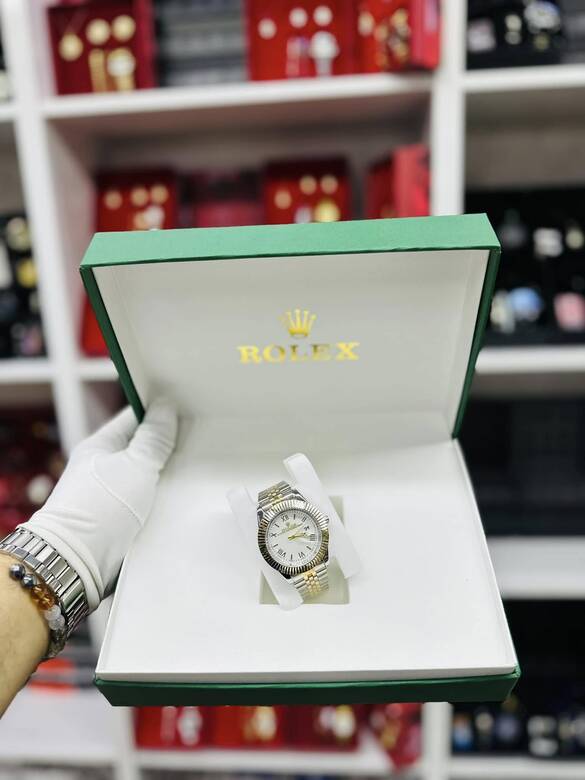 Toptan Özel Tekli Kutulu Takvimli Yazılı Lüx Metal Saat