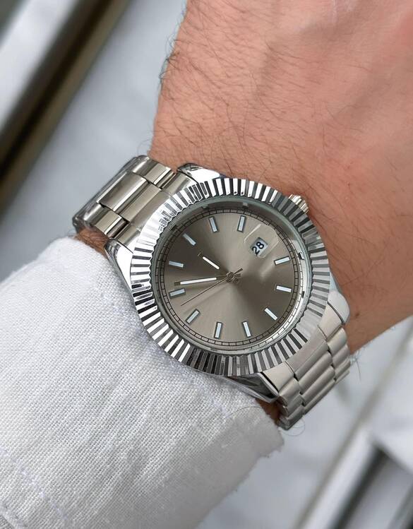 Toptan Takvimli Erkek Metal Lüx Saat 