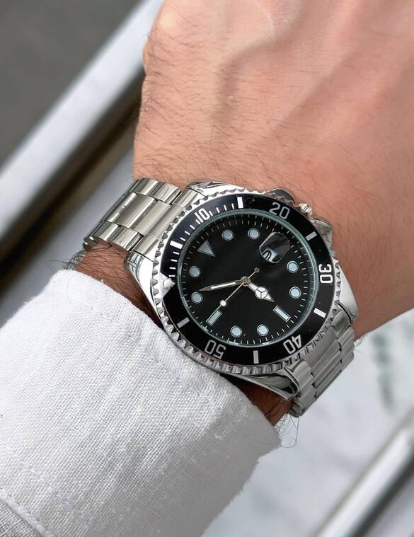 Toptan Takvimli Erkek Metal Lüx Saat 