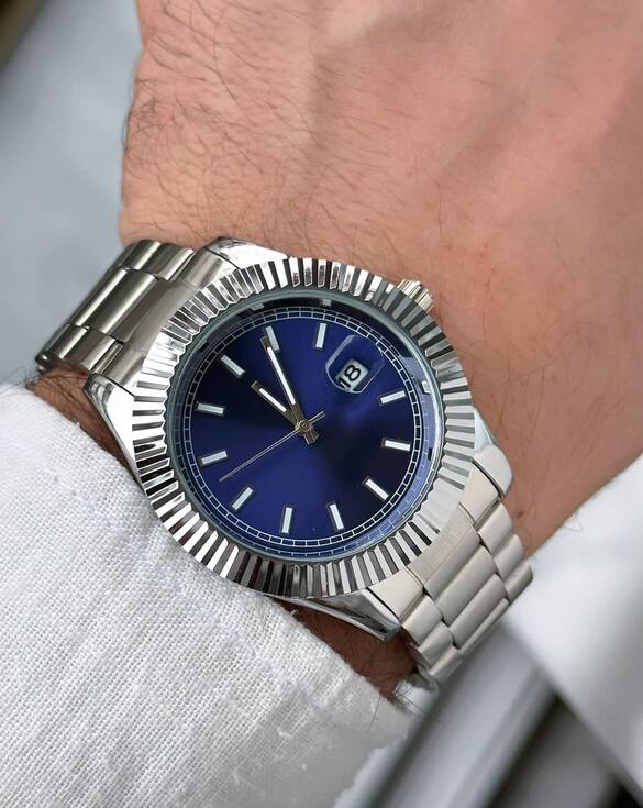 Toptan Takvimli Erkek Metal Lüx Saat 