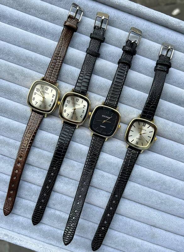 Toptan Uygun Grup Bayan Deri Kordonlu Minimal Saat