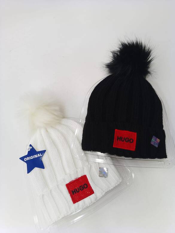 Toptan Yazılı Nakışlı Ponponlu Bayan Bere Mix Model