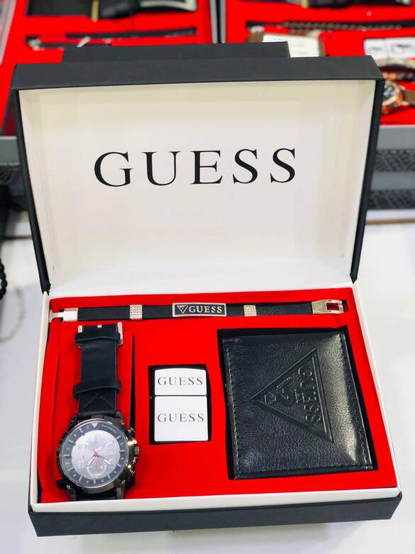 Toptan Yazılı Hediyelik Kutulu Saat Set Takımı 